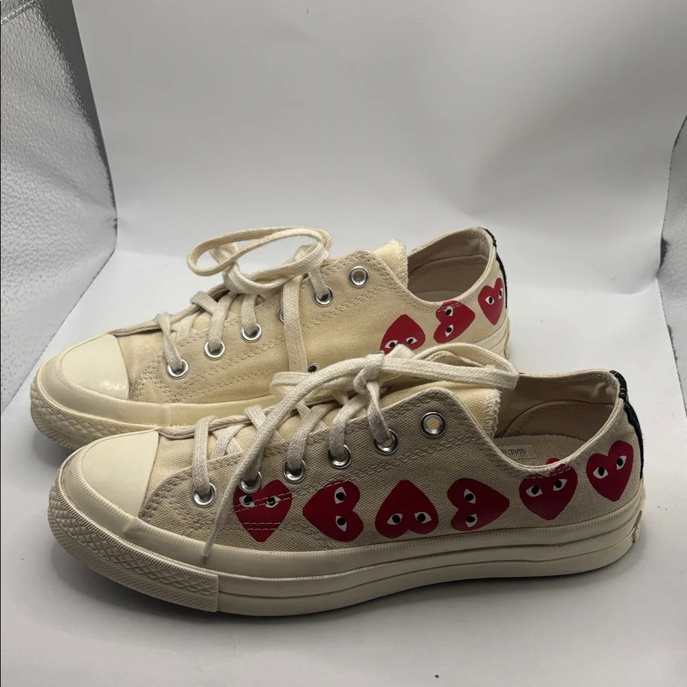 Converse CT All Star 70 Ox Comme des Garcons PLAY Multi-Heart White SZ M7/W9 - Picture 3 of 12
